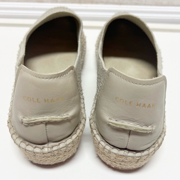 Cole Haan Shoes Womens 8.5B Beige Cloudfeel Espadrille Stitchlite Slip On Flats - Picture 6 of 10